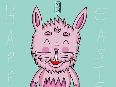 Happy Easter 🐰♥️🐰 bunny cartoon characters colors digital draw drawing fun