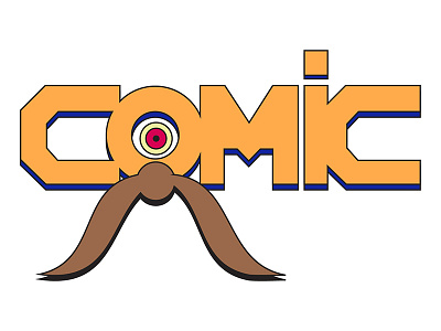 Playing.around.comic stuff around comic fun ilustration lettering moustache playing vector