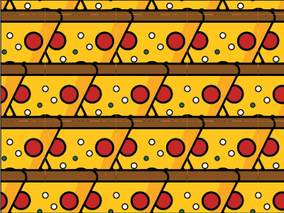 Pizza Slice colorfull fun icon pattern pizza