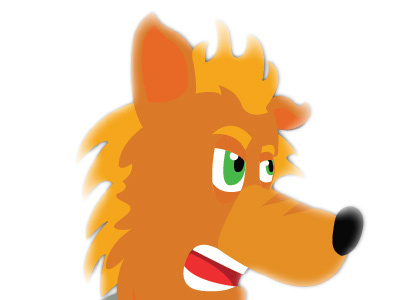 Fox character digital draw ilustrate