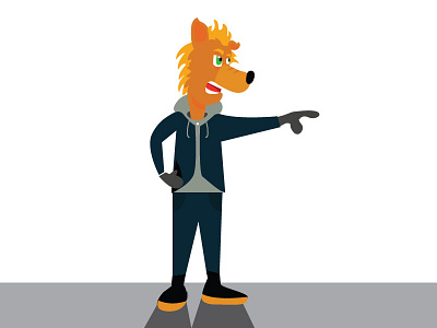 Fox2 body cartoon character digital draw fox