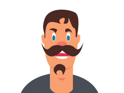 Moustache.bob bob cartoon character digital draw moustache people