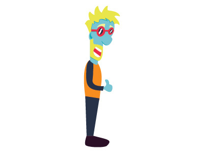 Cool bro cartoons character fun guy ilustration