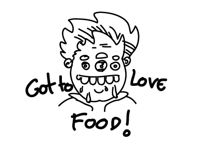 Food doodle eat food hungry love