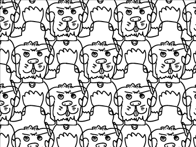 Dogpattern.wip animal digital dog draw wip