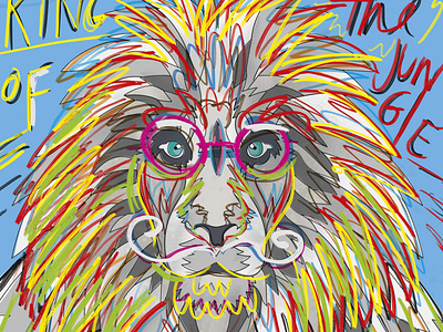 King of the jungle cool digital draw drawing ideas