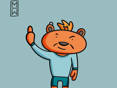 Jack.the Teddy bear cartoon character cool funky funny ilustrations work