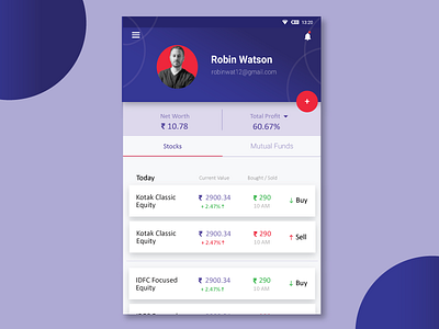 Profile Timeline for Investment UI mobile screen Design investmentmobilescreendesign profiltimelineinvestment stockmutualfndsscreendesign uidesign