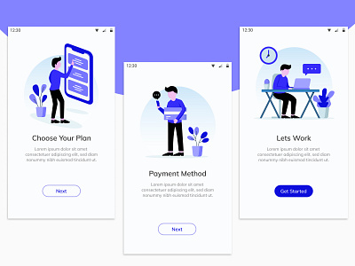 Onboarding Screen for Online Mobile Recharge App figma illustrator mobile app mobile ui online mobile recharge payment app ui uiux