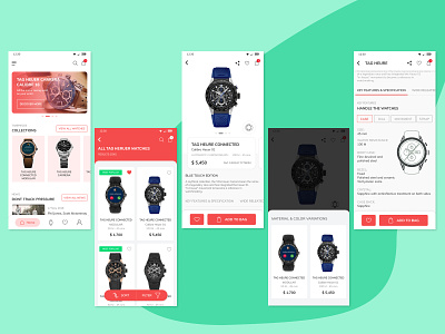 TAG HEUER Product listing & detail page design figma ios app mobile ui product designs product page ui uiuxdesign watch app watches