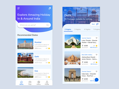 Travel / Holiday App figma holiday app holiday package mobile travel agency travel app travelling uidesign uiuxdesign