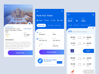 Travel / Holiday App booking app figma holiday app travel app travelling ui design uiuxdesign