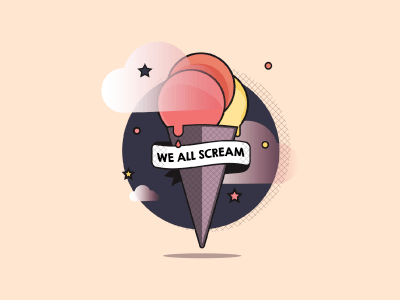 For Icecream icecream illustration spooky vector