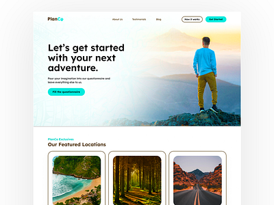 PlanCo Website Concept branding minimal ui ux web design webflow
