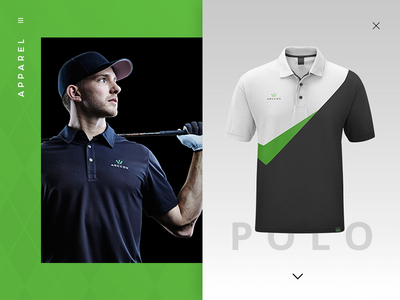 Arccos Online Apparel Concept apparel fashion golf green sport tech typography web