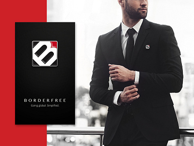 Borderfree Enamel Pin apparel b2b brand branding enamel pin icon identity logo mockup suit