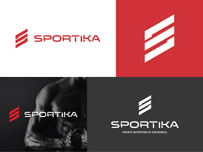 Sportika Logo Board athletic body building brand branding guide illustrator logo nutrition red refresh s sports