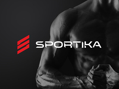 Sportika Key Image body building brand guide branding dark logo monotone nutrition photography rebrand red sports white