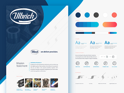 Ulbrich | Design Study blue brand branding design gradient iconography logo red refresh typography ui