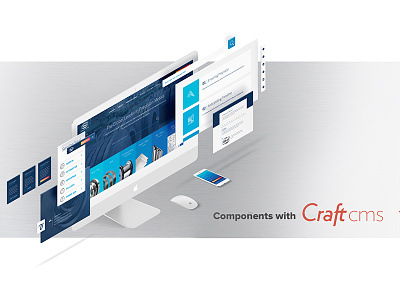 Ulbrich | Craft CMS Components blue brand cms components craft desktop mobile mockup red ui ux web design