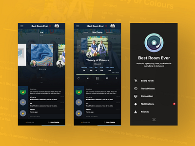 JQBX.com app redesign android app colorful design iphone music social ui ux web web design website