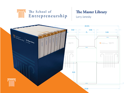 "The Master Library" Box Set branding illustration logo package design print design typography