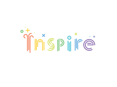 Inspire Logo colorful inspire line logo material vector