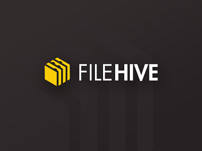 Logo - FileHive branding clever colorful design flat icon identity illustration lettering logo minimal type typography ui vector website