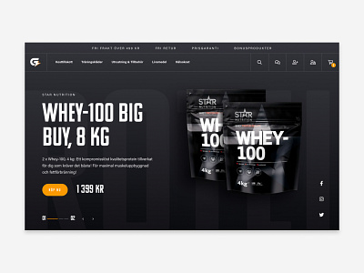 Star Nutrition Protein E-commerce UI e commerce ecommerce fitness ui web