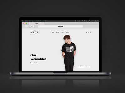 ANWE Wearables Clothing e-commerce clothes clothing e commerce ecommerce minimalistic style ui