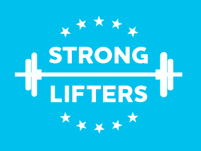 Strong Lifters barbell crest fitness shield stars weightlifting