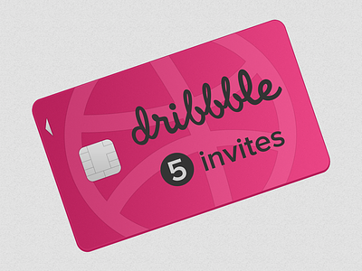 Dribbble Invites card credit dribbble invite