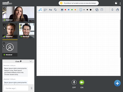 E-learning Video Group Call Platform e learning ui