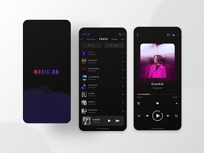 Music.Do App application colorful design dark dark ui design flat modern ui