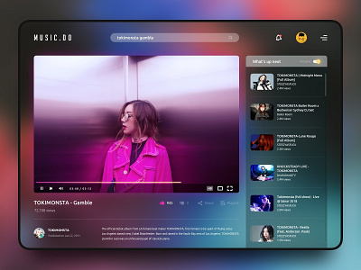 Music.Do colorful design dark design elegant design flat modern music ui video web