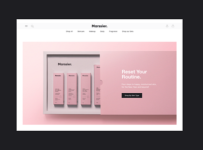 Landing page for beauty brand design ui ux web