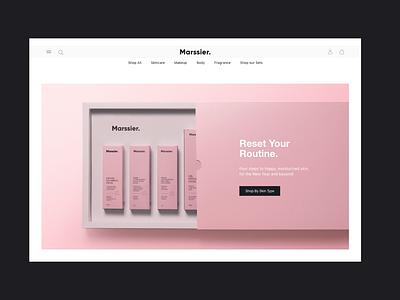 Landing page for beauty brand