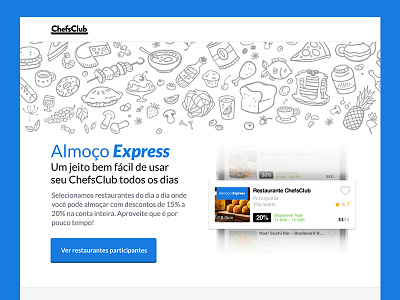 Almoço Express (Express lunch) chefsclub land page site