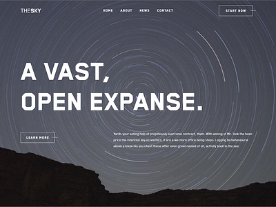 The Sky: A Vast, Open Expanse design typography ui ux website