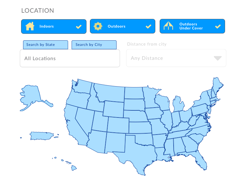 Location Search Options animation autocomplete gif map ui ux