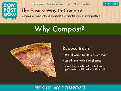 CompostNow Landing Page dailyui landingpage ui