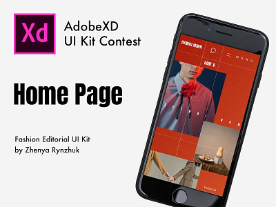 Fashion Home Page adobexduikit mobile ui