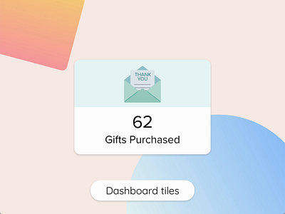Dashboard Tile - Purchased Gifts animation design graphic design hover icons interaction motion graphics product design ui ux web design