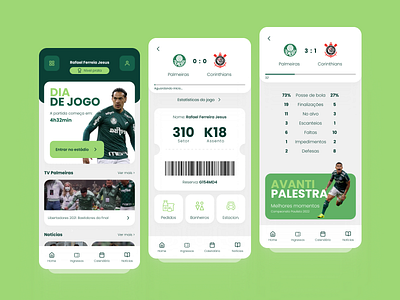 Palmeiras Arena Experience app app event experience football green palmeiras soccer ticket ui ux visual design