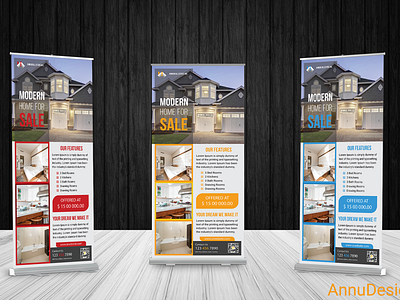 Real Estate Roll Up Banner Design