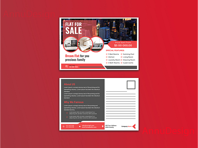 Real Estate Post Card Design