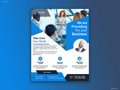 Corporate Business Flyer Design by Kornel Hawee on Dribbble