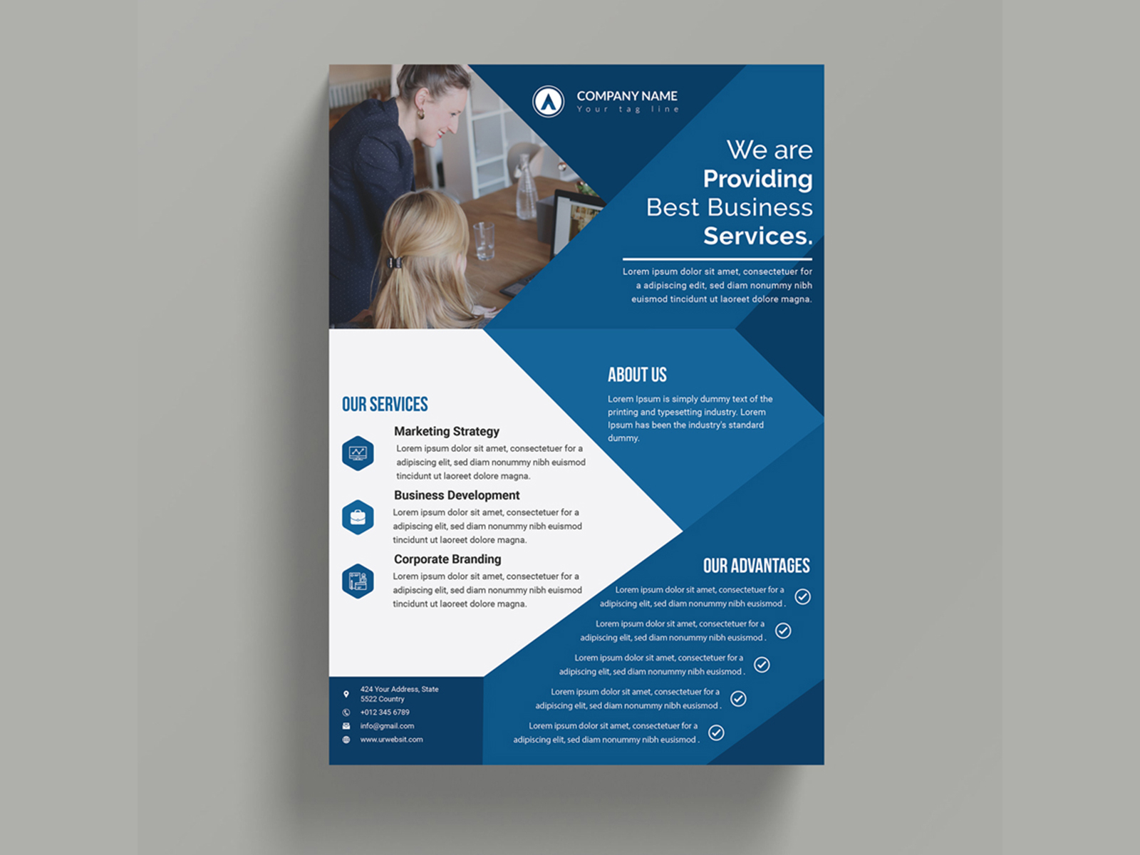Creative Corporate Flyer Design Template by Kornel Hawee on Dribbble
