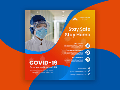 Covid-19 Coronavirus Pandemic Awarness Social Media Banner banner corona coronavirus corporate covid 19 design fever flu graphics illustration media modern pandemic poster professional realstate social media social media banner template vector