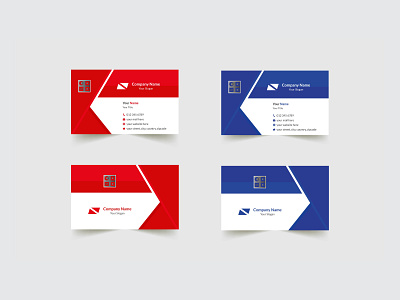 Blue-Red Minimal Business Card Design Design a4 blue business business card card clean corporate creative design free fonts graphic identity illustration minimal minimalist professional template vector visiting card